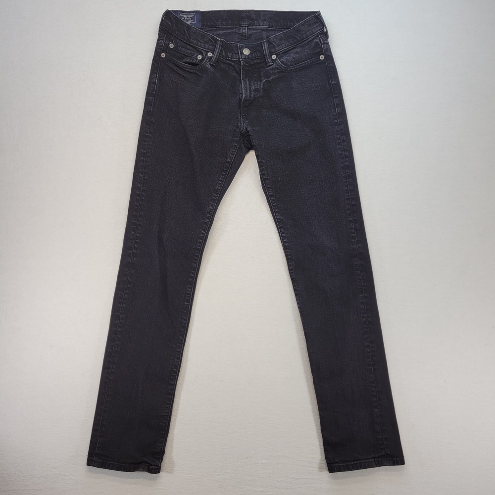 Abercrombie & Fitch Jeans Mens 30x32 Black Langdon Slim Low Rise Stretch Denim
